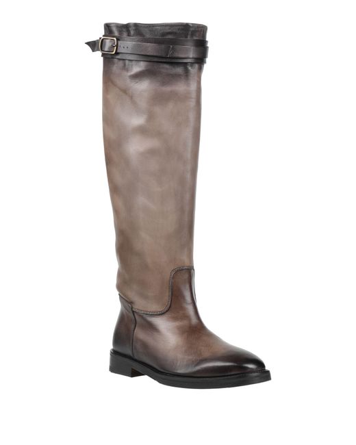 Eleventy Brown Boot Leather