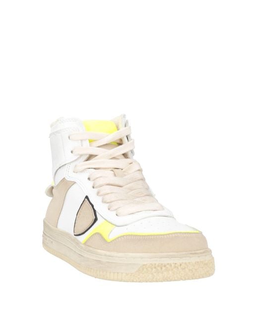 ACBC x PHILIPPE MODEL White Sneakers Leather, Textile Fibers