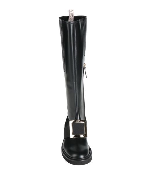 Roger Vivier Black Boot Leather