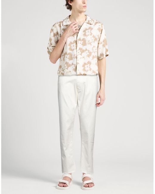 CYCLE White Ivory Jeans Cotton, Elastane for men