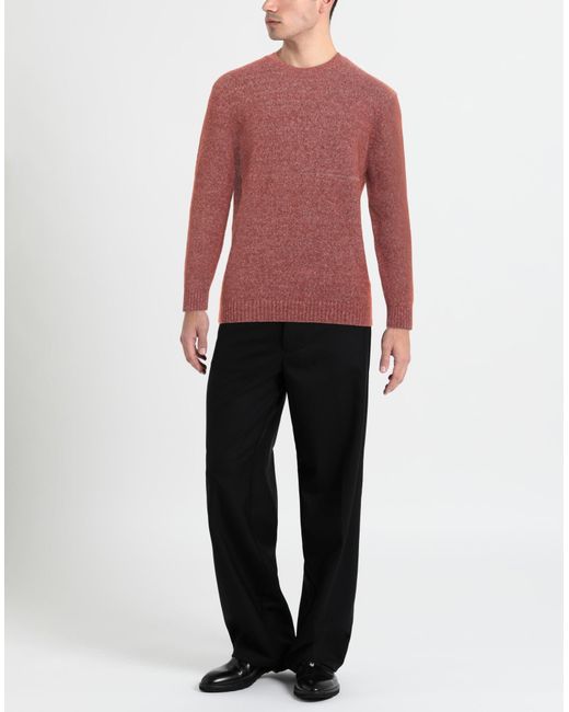 Kangra Red Brick Sweater Alpaca Wool, Cotton, Polyamide, Wool, Elastane for men