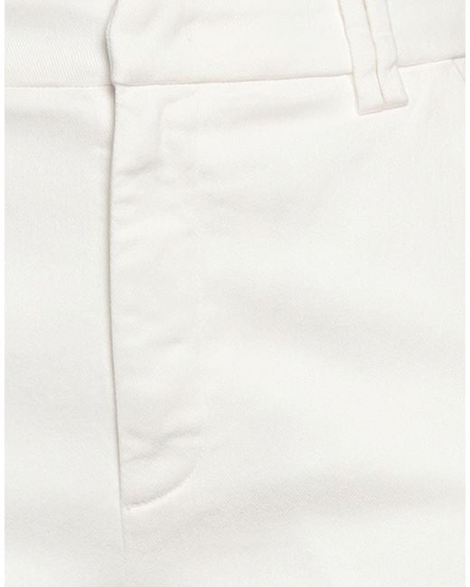 Dondup White High-Rise Straight-Leg Pants