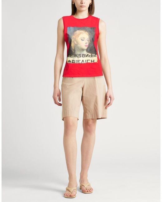 Paul Smith Red Tank Top Cotton
