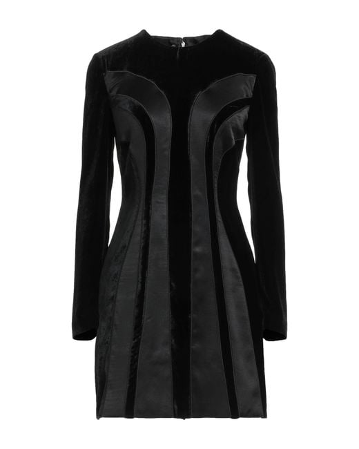 Alberta Ferretti Black Mini Dress Viscose, Silk, Acetate
