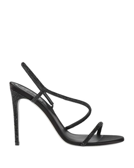Rene Caovilla Metallic Sandals Textile Fibers