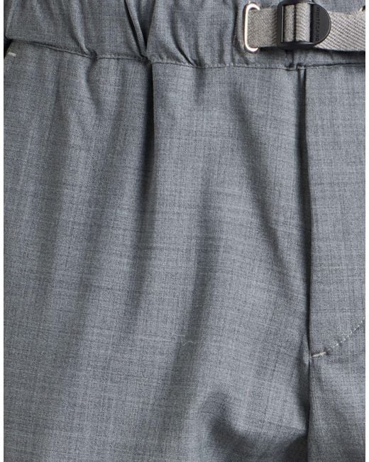 White Sand Gray Pants Wool, Polyester, Elastane for men