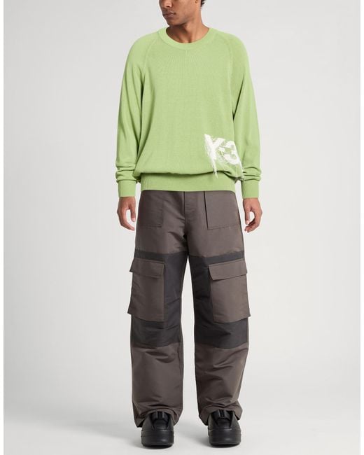 Y-3 Green Sweater Organic Cotton, Polyamide for men