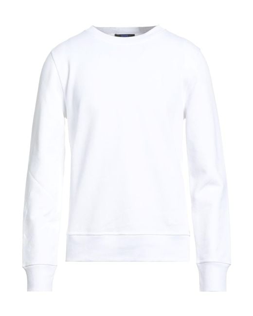 Kiton White Sweatshirt Cotton, Elastane for men