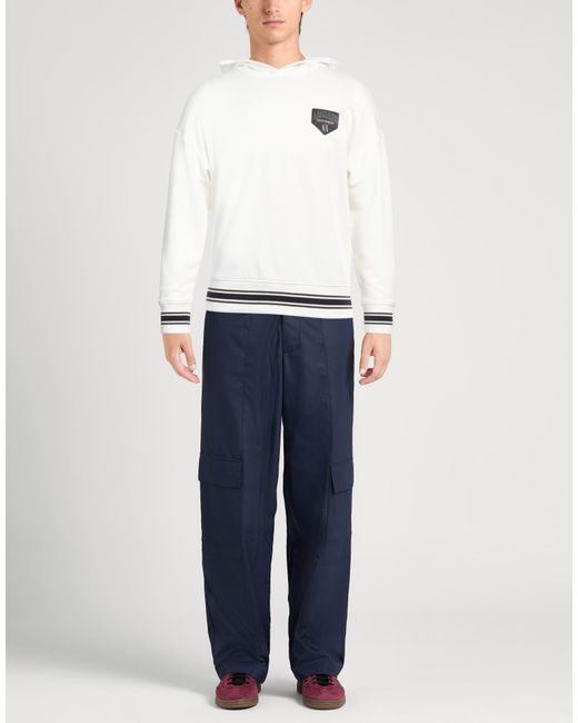 ARMANI EXCHANGE White Sweatshirt Cotton, Polyester, Elastane for men