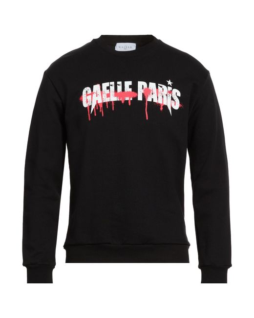 Gaelle Paris Black Sweatshirt Cotton for men