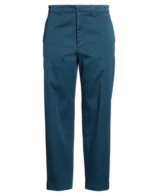 Department 5 Blue Deep Pants Cotton, Elastane