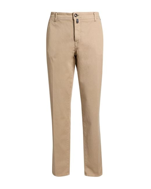 Luigi Borrelli Napoli Natural Pants Cotton, Elastane for men