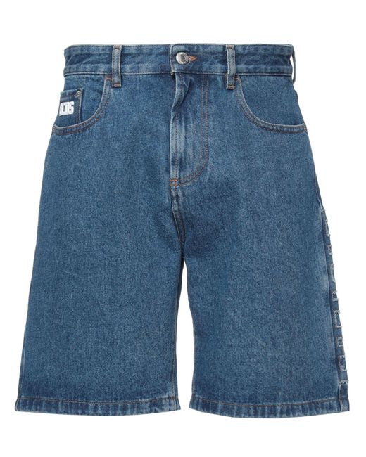 Gcds Blue Denim Shorts for men