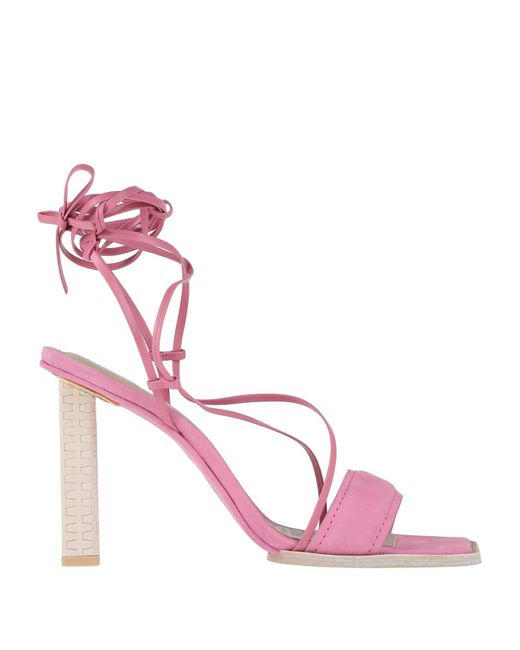 Jacquemus Pink Sandals Soft Leather