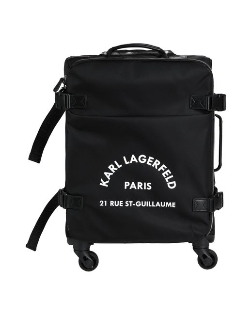 Karl Lagerfeld Synthetic Wheeled luggage in Black Lyst