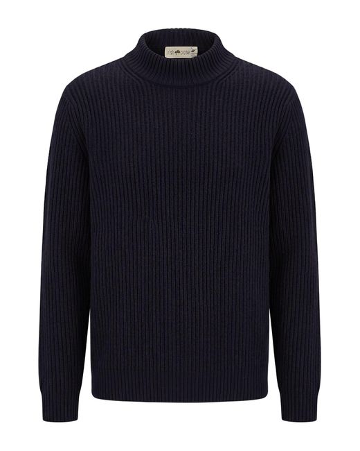 Irish Crone Blue Turtleneck Wool for men