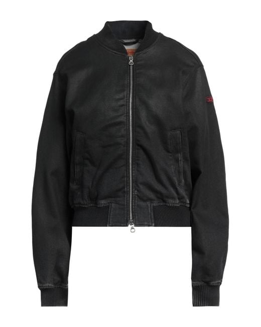 DIESEL Black Jacket Cotton, Elastane