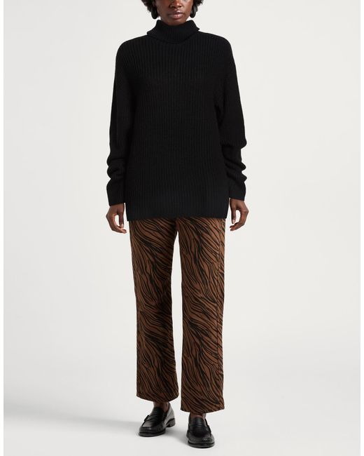 Alpha Studio Black Turtleneck Merino Wool