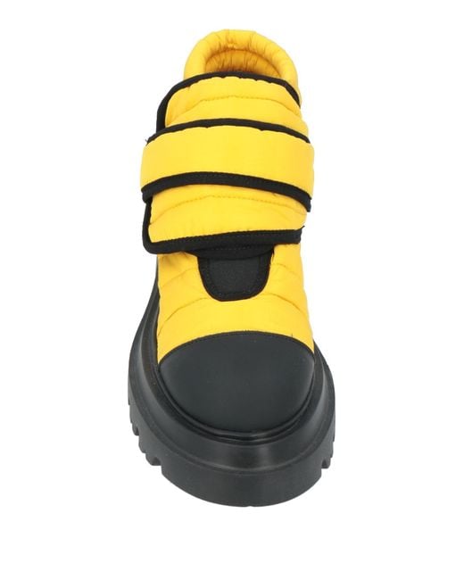 Plan C Yellow Ankle Boots Textile Fibers