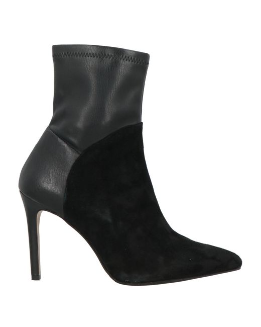 Apepazza Black Ankle Boots Leather, Textile Fibers
