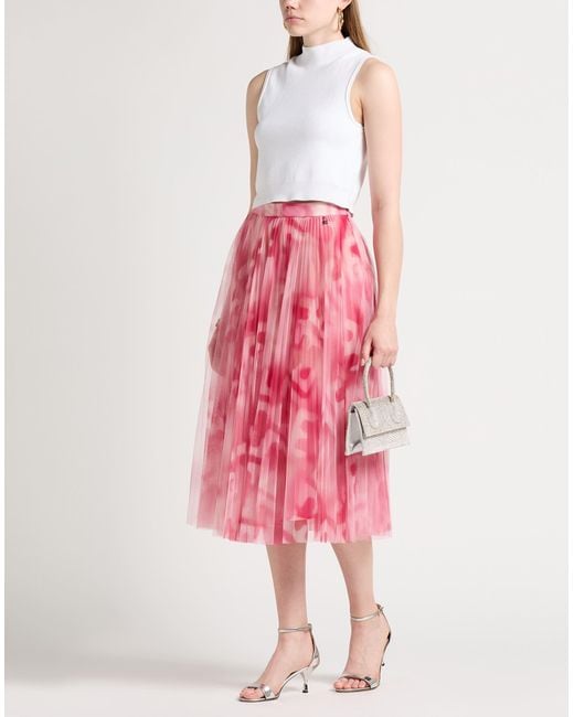 Elisabetta Franchi Pink Midi Skirt