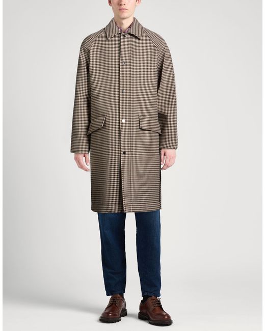 Paolo Pecora Brown Overcoat & Trench Coat for men