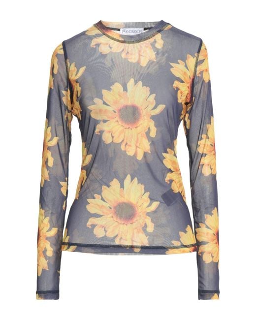 J.W. Anderson Blue Dark T-Shirt Recycled Polyester, Elastane