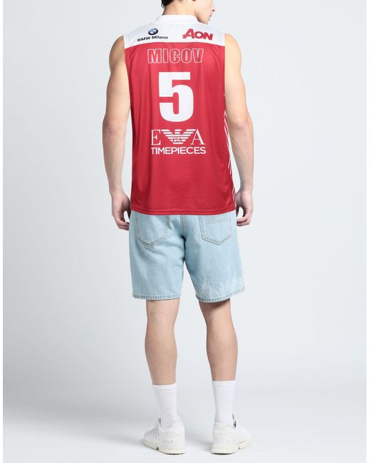 EA7 Red Tank Top for men