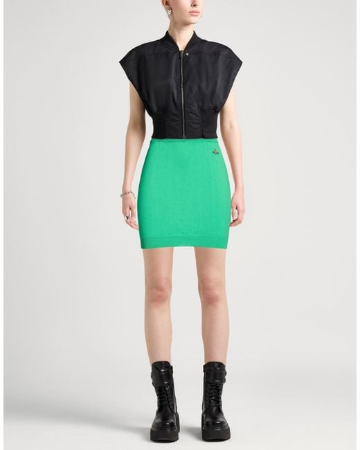Vivienne Westwood Green Mini Skirt Cotton