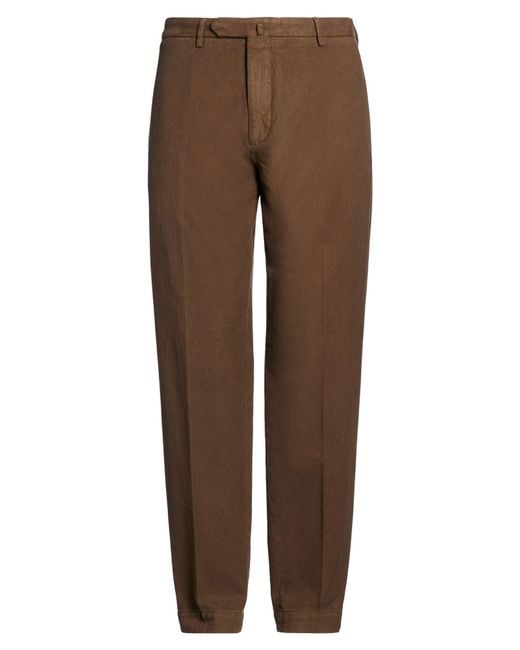 Santaniello Brown Evoluto Pants Cotton, Elastane for men