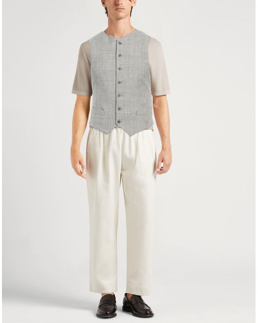 Emporio Armani Gray Waistcoat for men