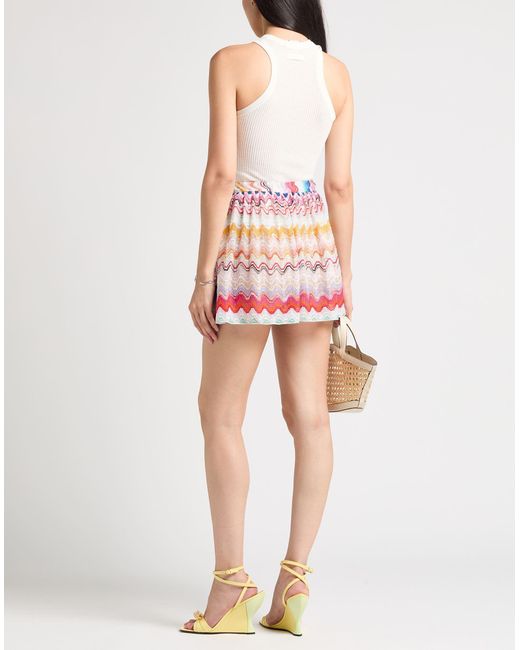 Missoni White Shorts & Bermuda Shorts Viscose, Metallic Fiber, Polyamide