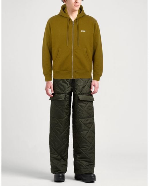 MSGM Green Sweatshirt Cotton for men