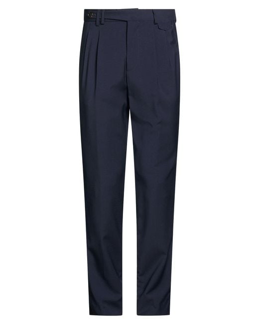 Brunello Cucinelli Blue Midnight Pants Virgin Wool for men