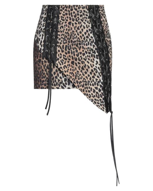 Aniye Records Black Mini Skirt Polyester, Elastane