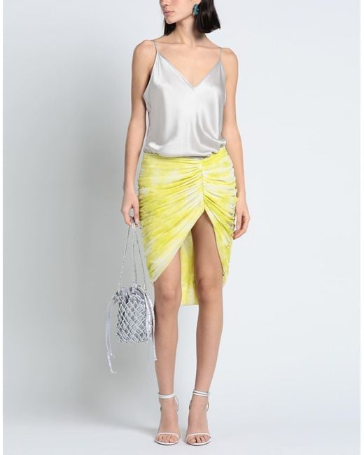 DES_PHEMMES Yellow Mini Skirt
