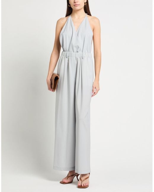 Alysi White Jumpsuit Virgin Wool, Elastane