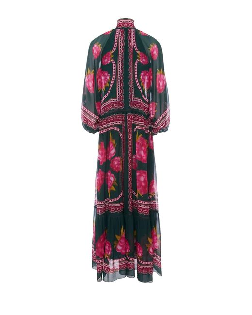 Robe longue Athena imprimee en soie LaDoubleJ en coloris Multicolor