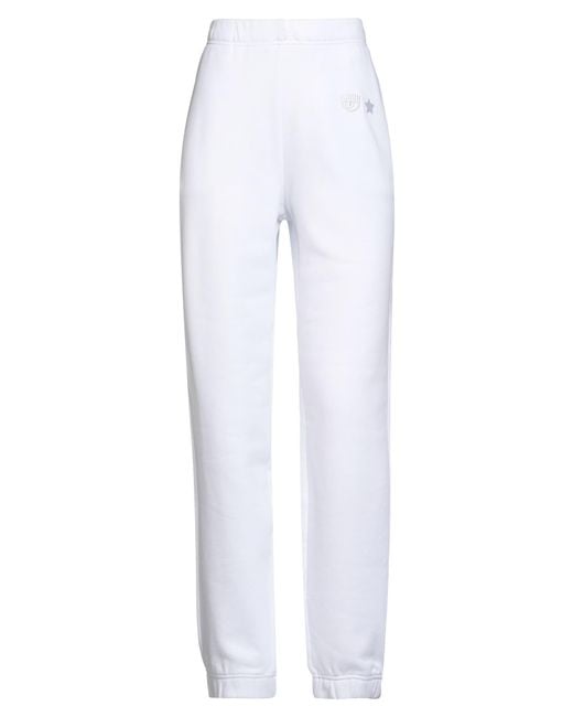 Chiara Ferragni White Pants Cotton