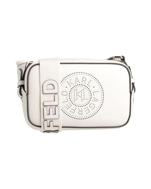 Karl Lagerfeld White Cross-Body Bags