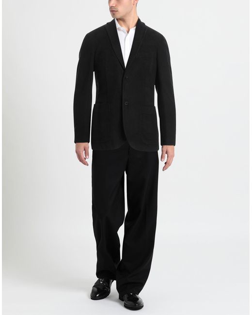 Montedoro Black Blazer Cotton for men