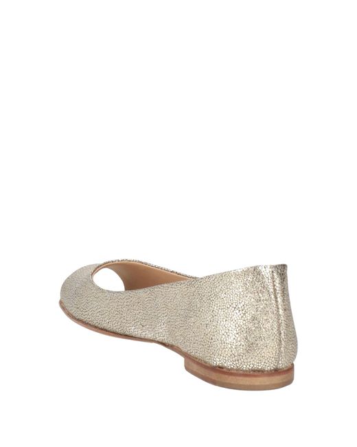 Preventi Metallic Ballet Flats Leather