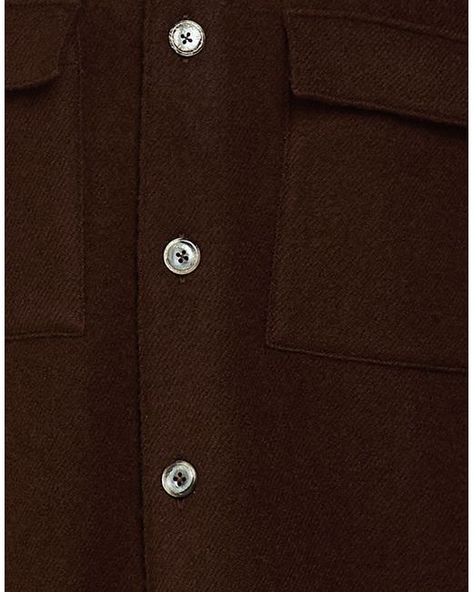 Xacus Brown Jacket Virgin Wool for men
