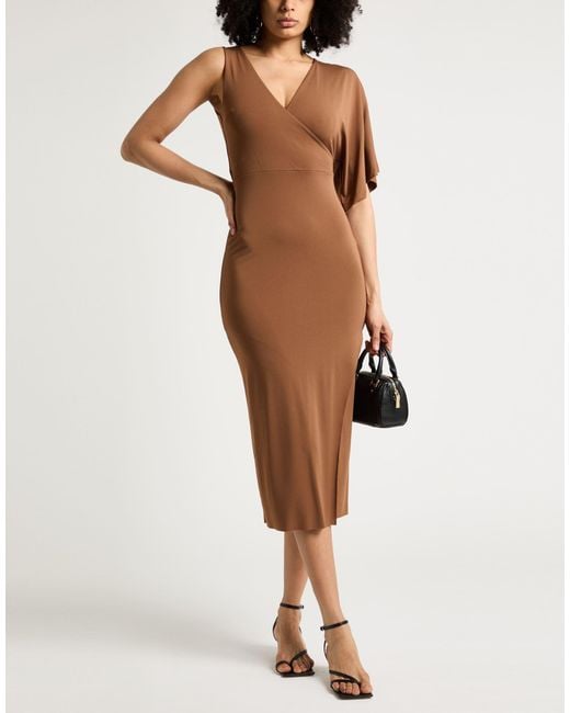 Kaos Brown Midi Dress