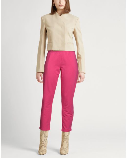 Liu Jo Pink Fuchsia Pants Cotton, Elastane