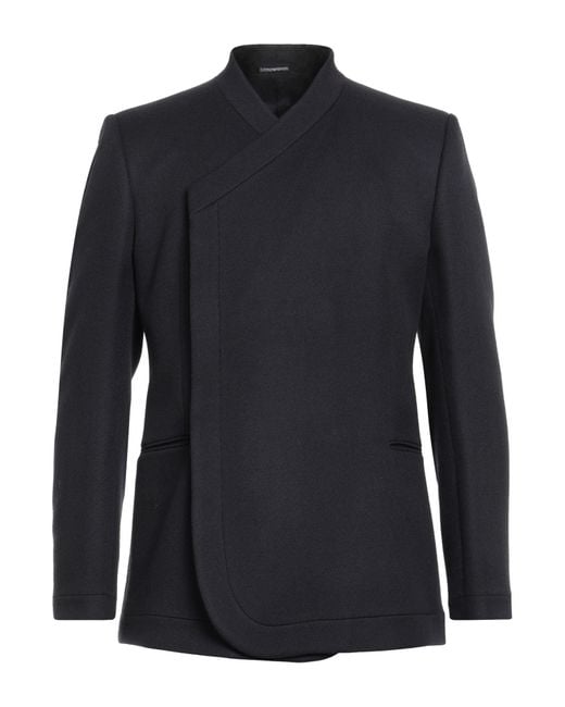 Emporio Armani Blue Blazer Virgin Wool for men