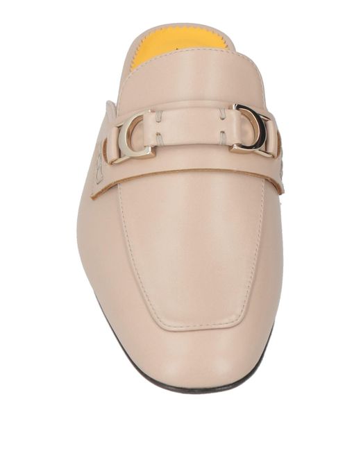Doucal's Natural Blush Mules & Clogs Calfskin