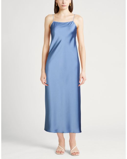 Marella Blue Slate Midi Dress Polyester