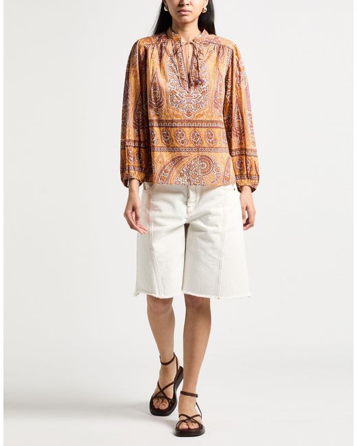 Antik Batik Orange Top Cotton