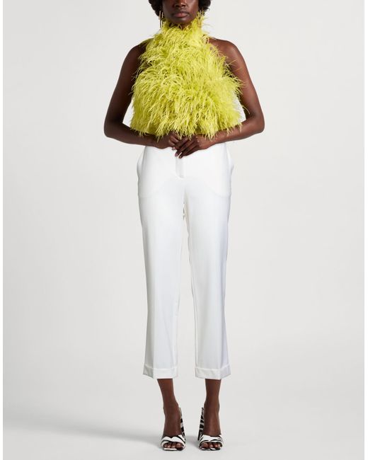 P.A.R.O.S.H. White Pants Virgin Wool, Elastane